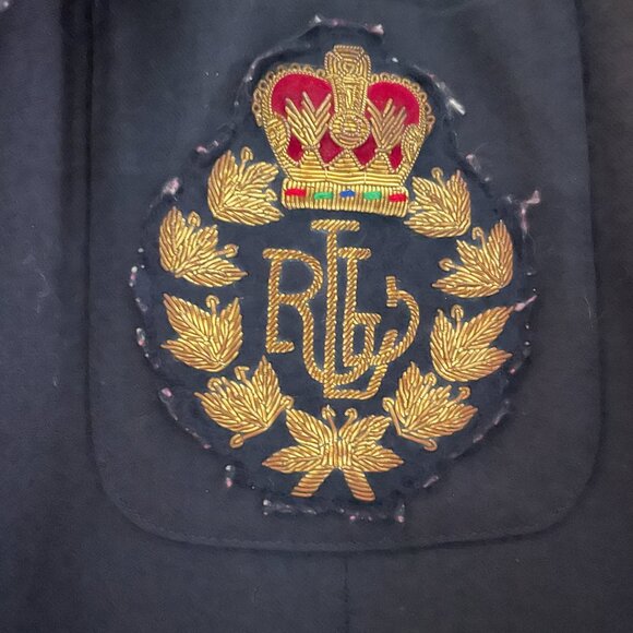 RALPH LAUREN Petite Navy Vintage Blazer 4P - Picture 4 of 14